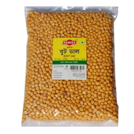 Ramisa Boot Dal 1Kg pack featuring premium chickpea lentils with clean grains, rich flavor, and a smooth texture ideal for preparing traditional dal, curries, and nutritious meals.