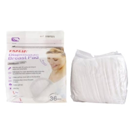 Farlin BF-634 Disposable Breast Pad 36 Pieces pack, soft cotton nursing pads with strong absorbency for breastfeeding mothers.