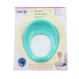 Farlin Baby Toilet Seat Blue-Green (BF-904) with child-friendly design, comfortable seating, and secure fit for toddlers.