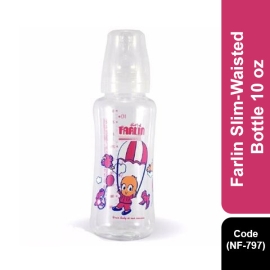Farlin Slim-waisted Bottle Pink (NF-797) 10oz baby feeding bottle with a slim pink design and ergonomic shape.
