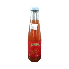 King Bell Sweet Chili Sauce 350g bottle of sweet and spicy chili sauce, ideal for dipping snacks, fried foods, spring rolls, and Asian-style dishes.