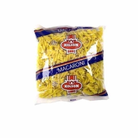 Kolson Macaroni Screw 200g with branded packaging, spiral-shaped macaroni pasta ideal for preparing creamy pasta dishes, salads, and a variety of delicious homemade recipes.