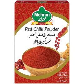 Mehran Kashmiri Chilli Powder 200g – Premium quality mild and vibrant red chilli powder for adding rich colour and authentic flavour to curries, biryanis, and traditional dishes.