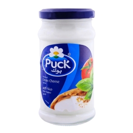 Puck Processed Cream Cheese Spread 240g pack featuring smooth and creamy cheese spread, perfect for bread, sandwiches, snacks, and everyday recipes.