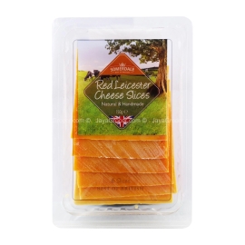Red Leicester Cheese Slices 150g – Premium sliced Red Leicester cheese with a rich, creamy flavor and smooth texture.