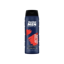 Savlon Men After Hours Shower Gel 250ml bottle for refreshing and cleansing men's body care routine.