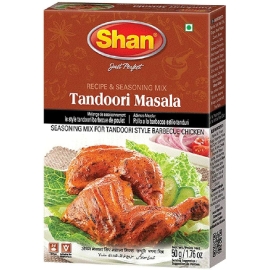 Shan Tandoori Masala 50g – Authentic spice blend for preparing flavorful tandoori dishes with rich aroma and traditional taste.