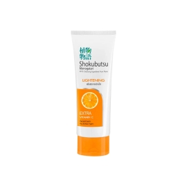 Shokubutsu Monogatari Lightening Facial Foam 100g – Skin Brightening Face Wash Tube for Gentle Facial Cleansing and Radiant Skin Care.