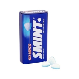 Smint Peppermint Gum 35g pack featuring refreshing peppermint-flavored chewing gum for fresh breath and a cool mint taste.