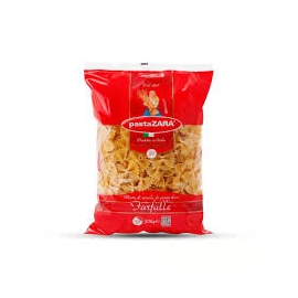 Pastazara Farfalle 500g pack of bow-tie shaped pasta ideal for preparing Italian pasta dishes, salads, and creamy sauces.