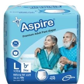 Aspire Adult Diaper Medium Pants 8 Pieces – Comfortable adult diaper pants, designed for reliable absorbency, leakage protection, and everyday comfort.