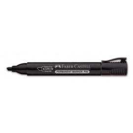 Faber Castell Permanent Marker Black 1 Piece – Black permanent marker, designed for smooth writing, labeling, and marking on various surfaces.