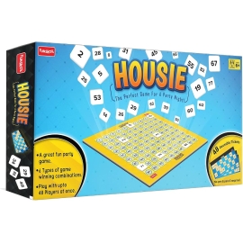 Funskool Housie Game 1 Piece – Classic number-based family board game set with tickets, number tiles, and accessories for fun group play.