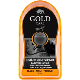 Gold Care Prestige Instant Shine Sponge Black 6ml – Instant shoe shine sponge for polishing black leather shoes and keeping footwear looking glossy.
