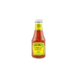 Heinz Chili Sauce bottle 300g with spicy chili flavour, perfect for adding a hot and tangy taste to snacks, meals, and recipes.