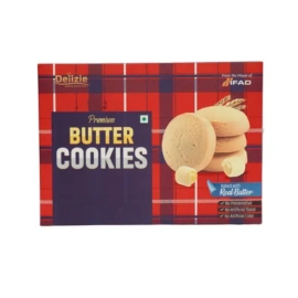 Ifad Delizie P.But.Cookies Biscuit 175g pack featuring buttery cookies in a 175g package, ideal for snacks and tea-time treats.