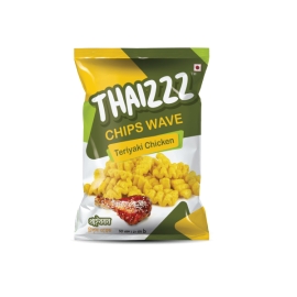Pack of Ifad Thaizzz Teriyaki Chicken Chips 18g, featuring crispy chicken-flavoured chips with a teriyaki seasoning theme on the packaging.