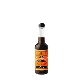Lea & Perrins Heinz Worcestershire Sauce bottle 290ml, a classic savoury condiment with rich flavour for enhancing marinades, sauces, and dishes.