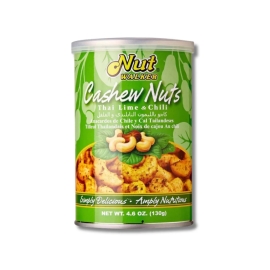 Nut Walker Cashew Nuts Thai Lime & Chili 130g pack with flavored cashews seasoned with Thai lime and chili for a spicy tangy snack.