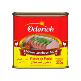 Oderich Chicken Luncheon Meat 320g canned chicken meat product for sandwiches and meals.