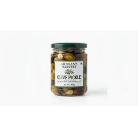 Olive Pickle 250g – Traditional tangy olive pickle packed in a jar, perfect for adding flavor to meals and snacks.