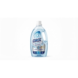 Orix Crystal Wash 3-in-1 Liquid Detergent 1L – Multi-action liquid laundry detergent, designed for effective cleaning, stain removal, and keeping clothes fresh.