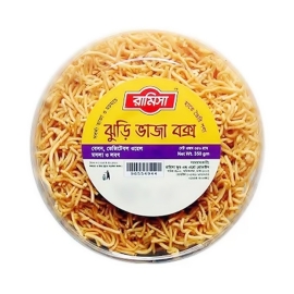 Ramisa Jhuri Vaja Jar 350 gm – traditional crispy jhuri vaja snack packed in a transparent jar with 350 gm quantity label.