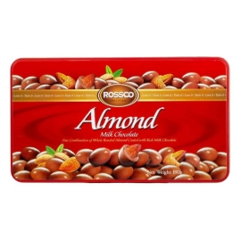 Rossco Chocolate Almond Milk Choco Tin 180g – Chocolate almond milk powder, perfect for preparing a rich and delicious chocolate-flavored beverage.
