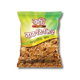 Ruchi Barbecue Chanachur 150g pack with crispy snack mix and smoky barbecue flavor.