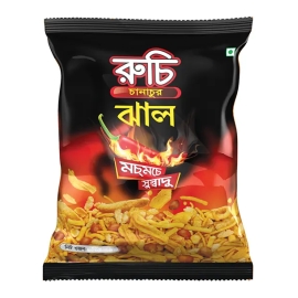 Ruchi Jhaal Chanachur Spicy Snack Mix 150g Pack with Crispy Savory Flavors.