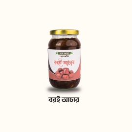 Shera Dana Boroi Pickle 400g – Sweet and tangy Boroi (jujube) pickle jar, perfect as a traditional condiment with rice, meals, and snacks.