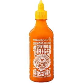 Suree Brand Sriracha Mayo Chilli Sauce Crying Thaiger 440ml bottle with spicy and creamy flavor, perfect for dips, sandwiches, burgers, and Asian dishes.