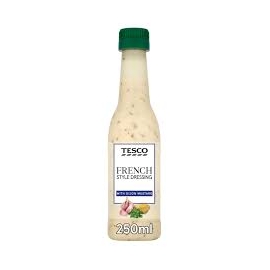 Tesco French Style Dressing 250ml Bottle – Creamy French Salad Dressing with a Rich Flavor for Salads, Sandwiches, and Meals