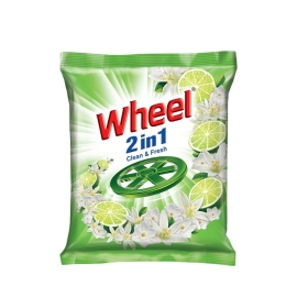 Wheel Washing Powder 2-in-1 Clean & Fresh 500g – Laundry detergent powder, designed for effective cleaning, stain removal, and long-lasting freshness for clothes.